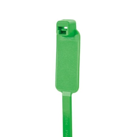 Panduit Cable Tie, 7-1/2 in L, 1-3/4 in Max Bundle Dia., Green, Nylon 6/6, 50 lb Strength, 500 PK PLM2S-D5